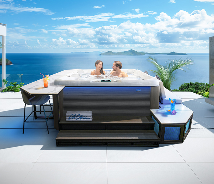 Calspas hot tub being used in a family setting - Rosemead